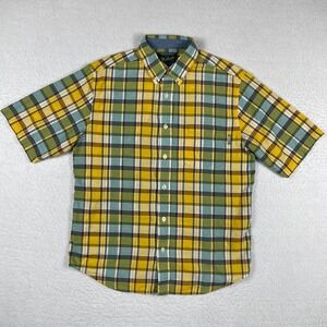Woolrich Shirt Mens Medium Plaid Outdoor Casual Travel Office Camping Hiking